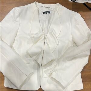 DKNY White Blazer Tailored Modern Silhouette